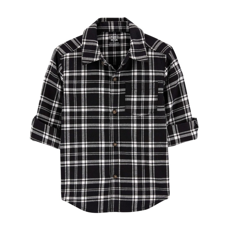 Boys’ Plaid Twill Button-Down Shirt 2R615510 2T