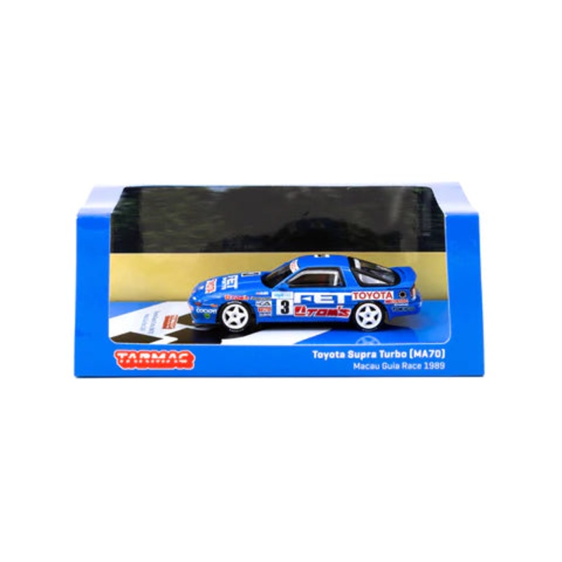 Tarmac Works 1:64 Toyota Supra Turbo (MA70) Macau Guia Race 1989 #3 – Macau GP 2023 Special Edition – HOBBY64