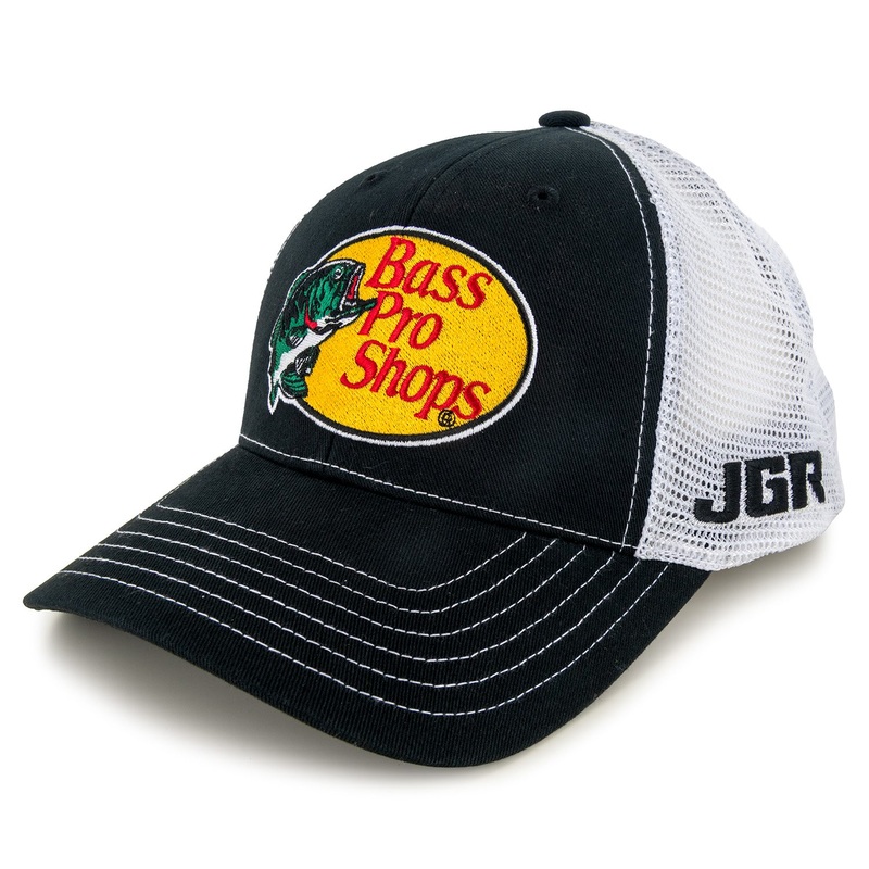 Chase Briscoe 2025 Bass Pro Shops #19 Sponsor Mesh Hat Black/White Adult