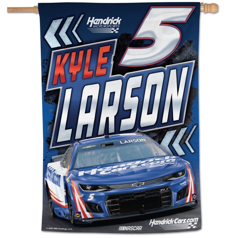 Kyle Larson 2025 HendrickCars 28×40 Vertical Flag