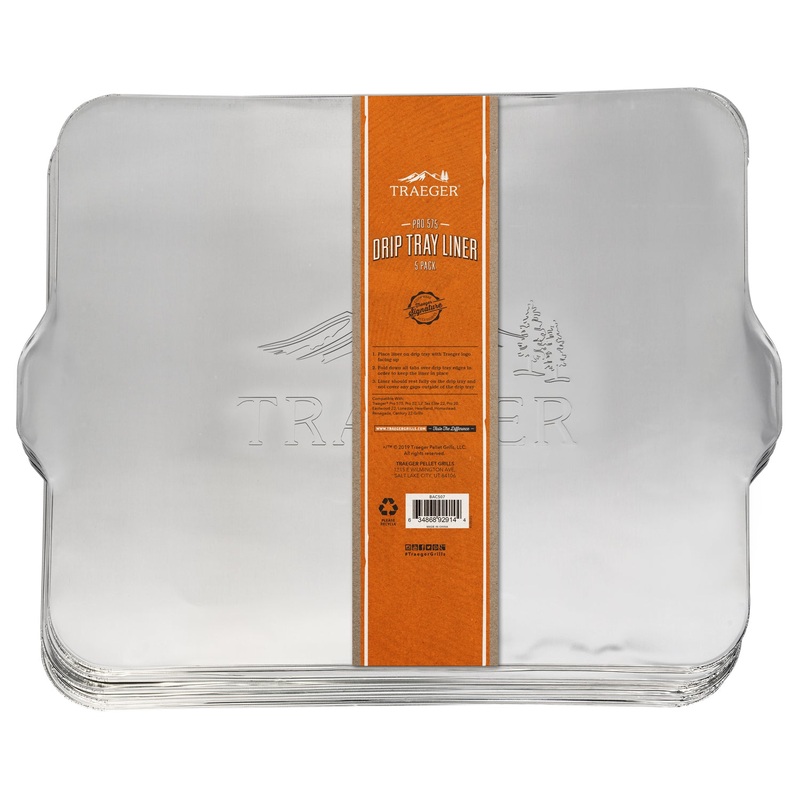 Pack of 5 Drip Tray Liners for Pro Series Grills Large
