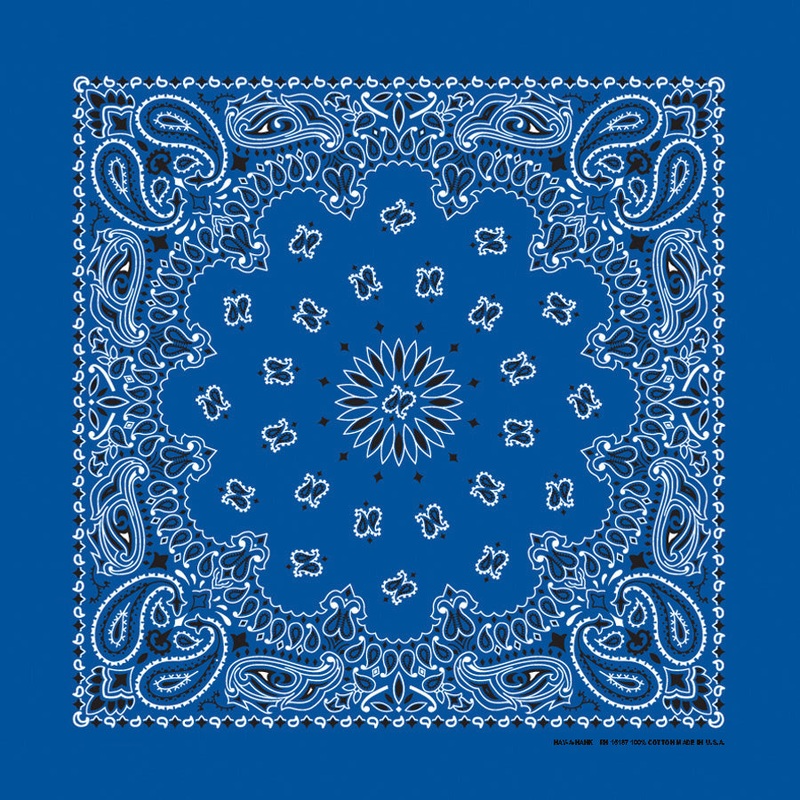 Traditional Paisley Handkerchief Bandanas Royal