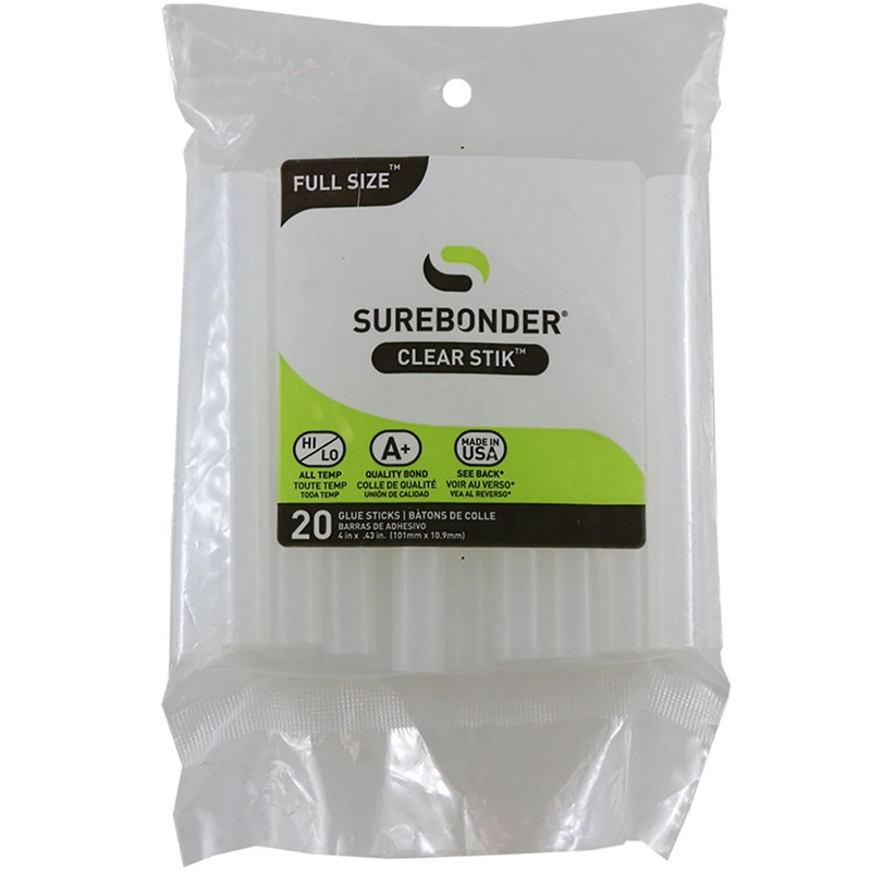 4-Inch Full Size All Temperature Glue Sticks 20-Pack