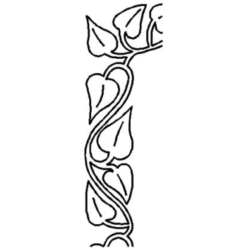 Borders with Corner Quilting Stencils 4.5″ Leaf