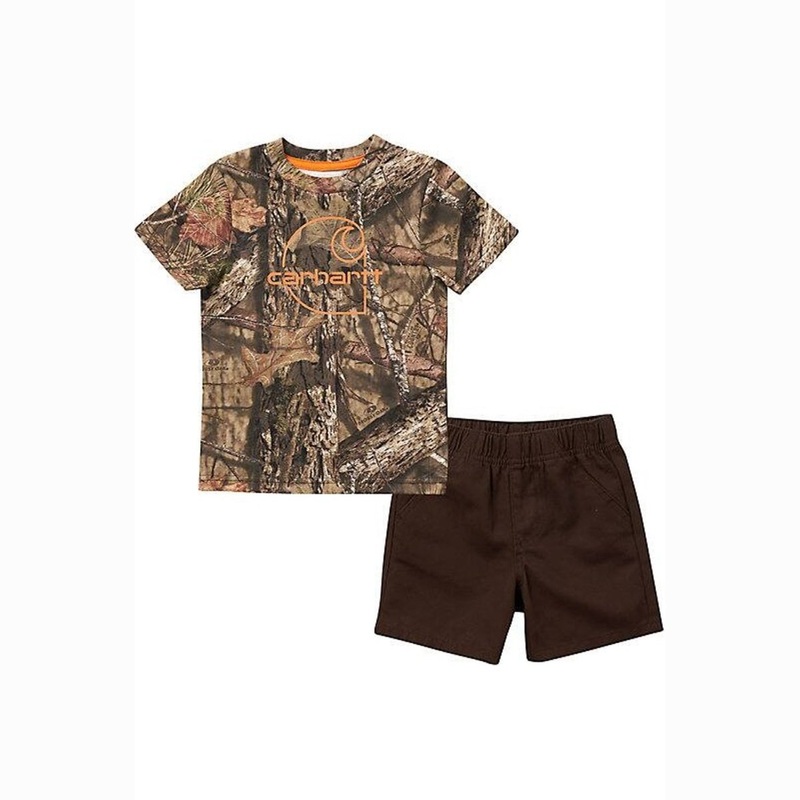Boy’s Short-Sleeve Camo T-Shirt & Brown Shorts Set CG8799 3 MONTH