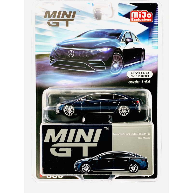 Mini GT Mijo Exclusives Mercedes-Benz EQS 580 4MATIC Blue Metallic #559