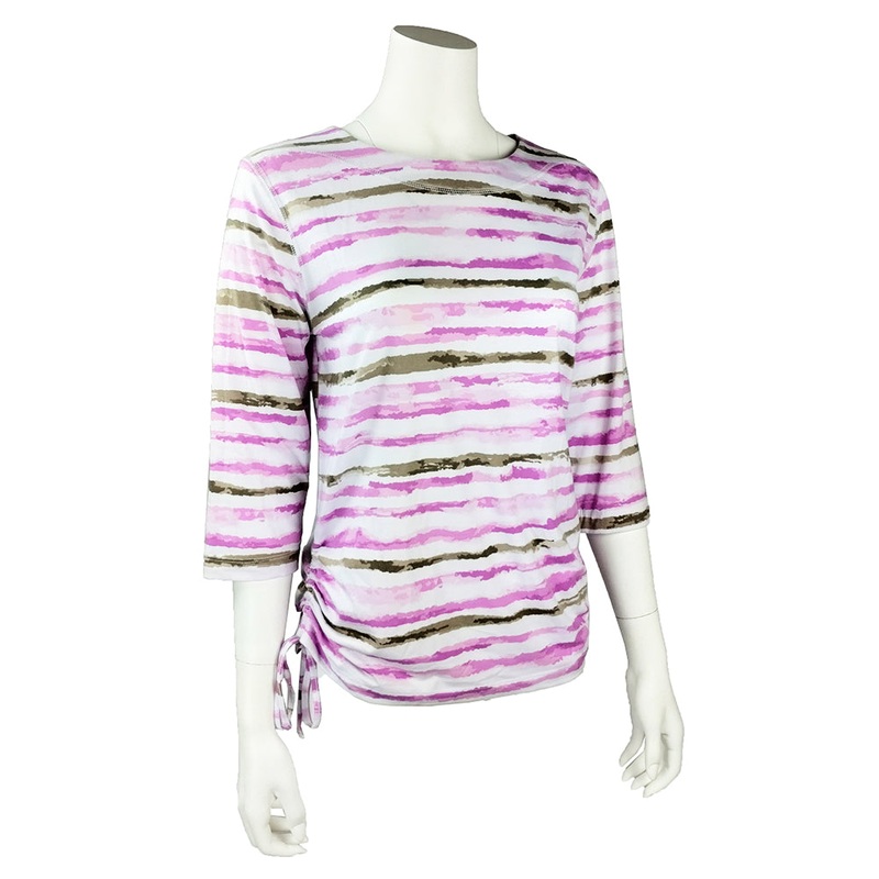 Women’s 3/4 Sleeve Eastside Stripe Top 431C Small