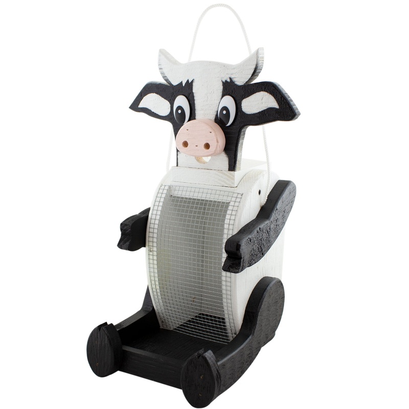 Holstein Cow Bird Feeder