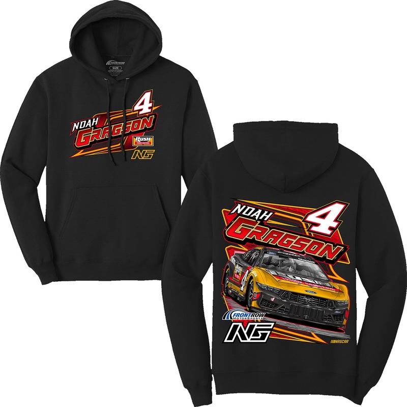Noah Gragson 2025 Rush Truck Centers #4 Black Car Hoodie Sweatshirt L