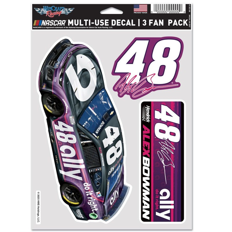 Alex Bowman 2025 Multi-Use Ally #48 Decal 3-Pack