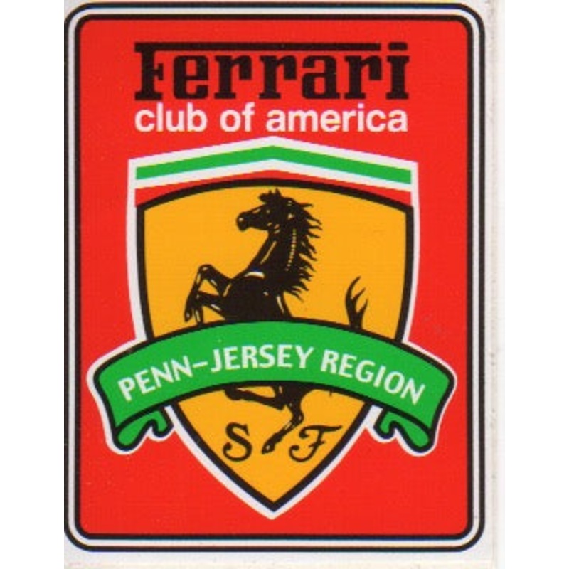 Ferrari Club of America – Penn-Jersey Region Sticker