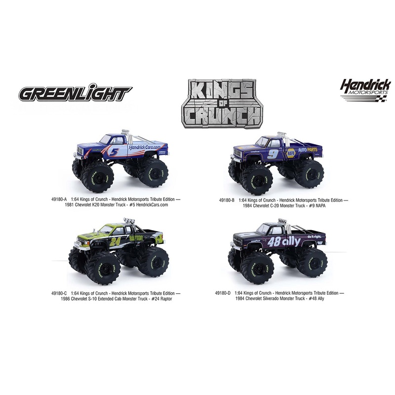 Greenlight 1:64 Kings Of Crunch HMS Tribute Edition (Set of 4) Preorder – Currently Projected November