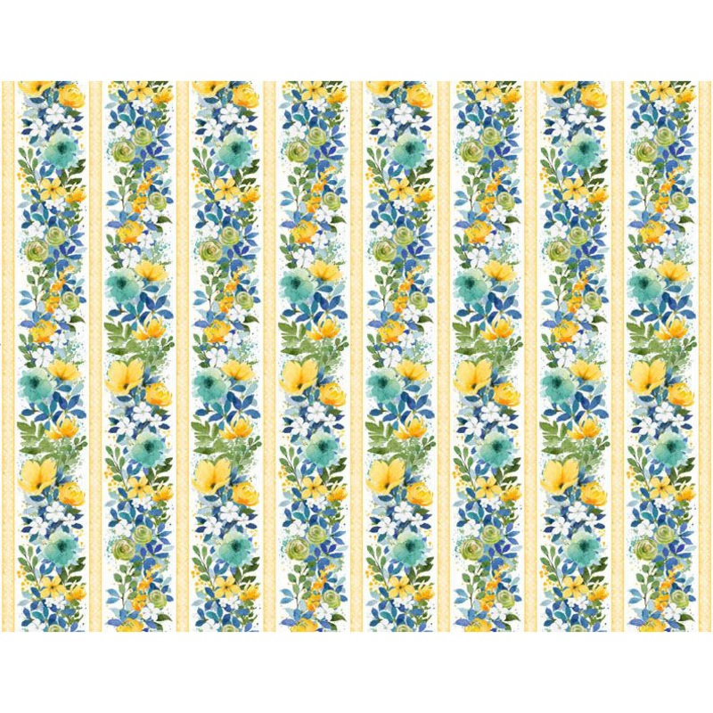 Sunlit Serenade Collection Repeating Stripes Cotton Fabric 40769-145 Multi Colors