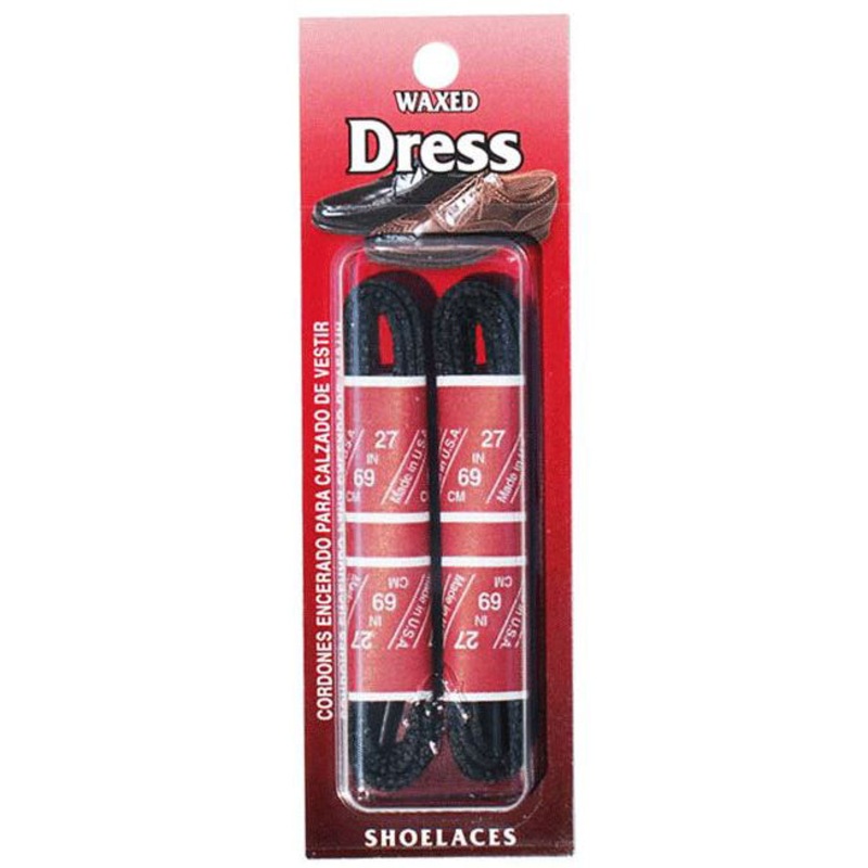 Waxed Dress Shoe Laces 1101 Black 27