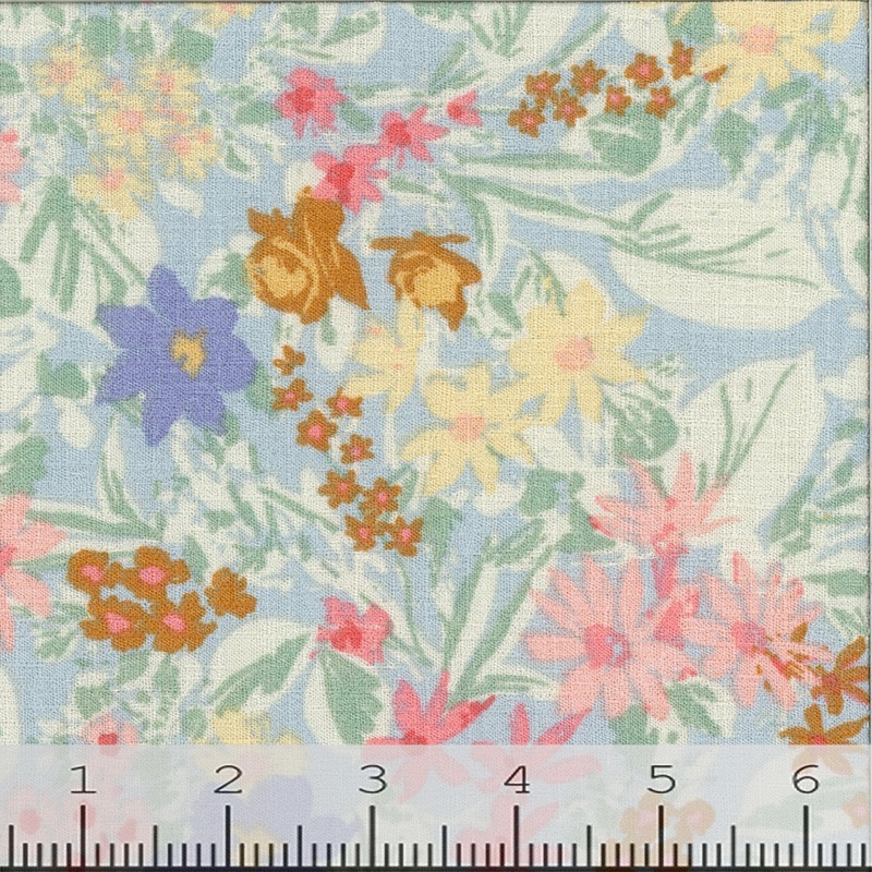 Alice Linen Texture Fabric FA152 Denim