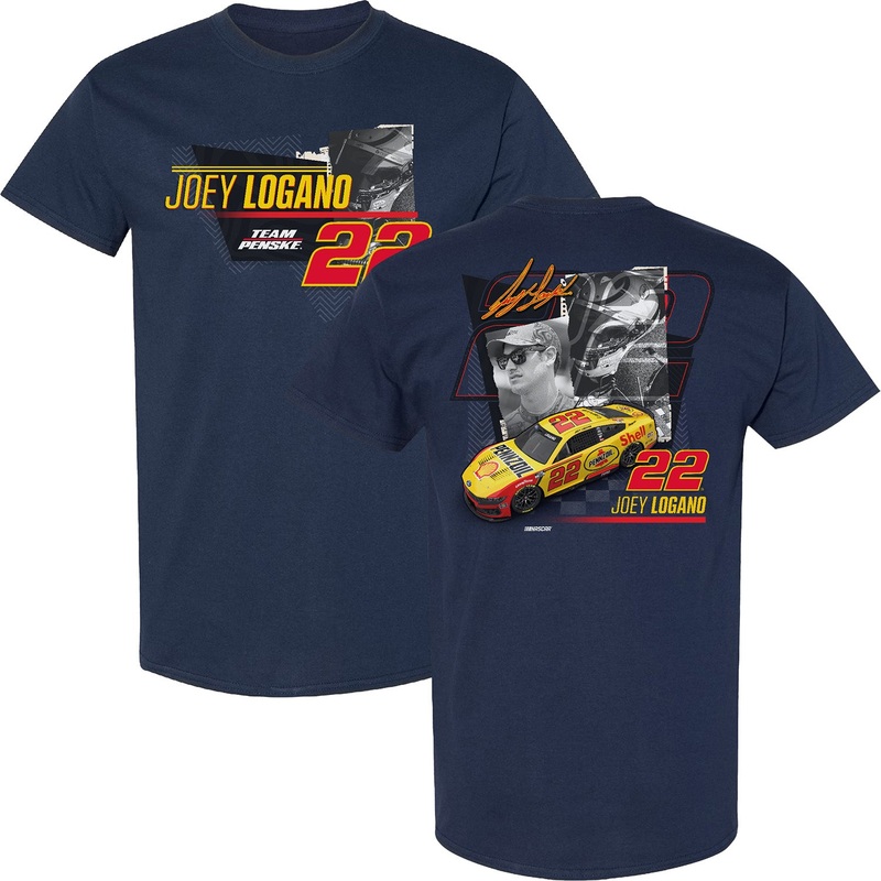 Joey Logano 2025 Shell Pennzoil Rumble T-Shirt Blue L
