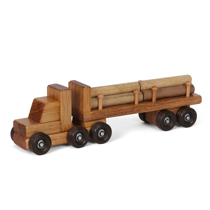 Wooden Log Truck with Logs 199-LOG