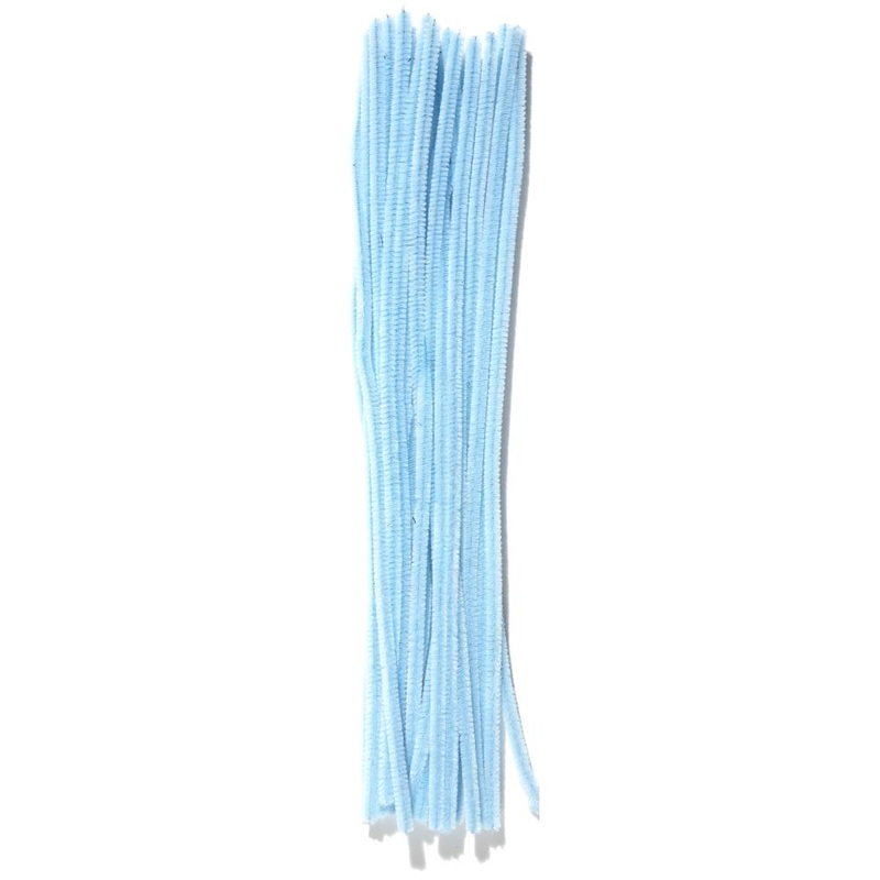 Chenille Stems Pipe Cleaners 6mm 25-pack CHNSTM6M Light Blue