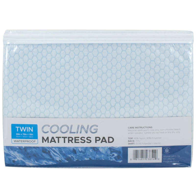 Cooling Mattress Pad Waterproof Cover MFC Twin