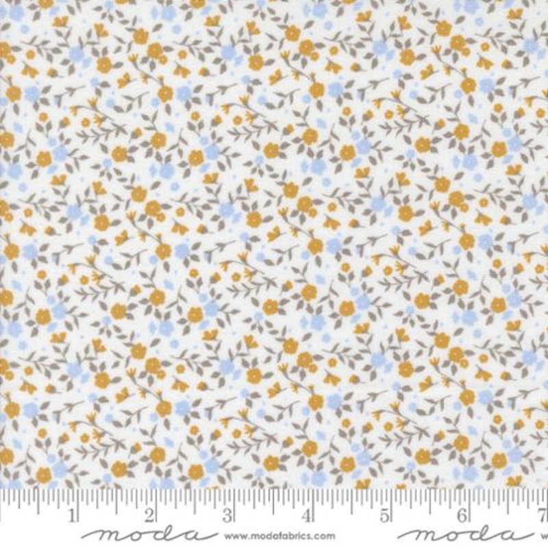 Sun Drenched Collection Tiny Floral Toss Cotton Fabric 43205 White