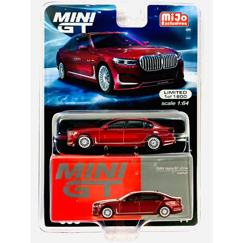 Mini GT Mijo Exclusives BMW Alpina B7 xDrive Aventurin Red Metallic #693