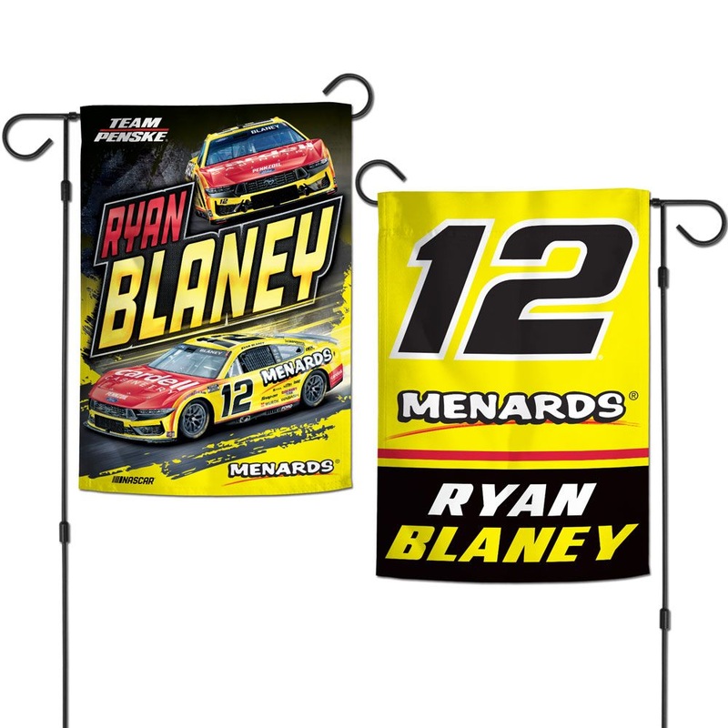 Ryan Blaney 2025 Menards Two Sided 12×18 Garden Flag