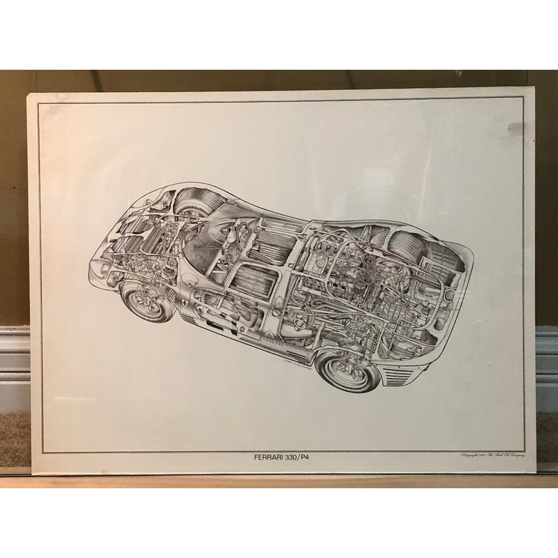 Ferrari 330/P4, Ford MK IV, Chaparral 2F – Cutaway 3 Poster Set – Issued by Shell