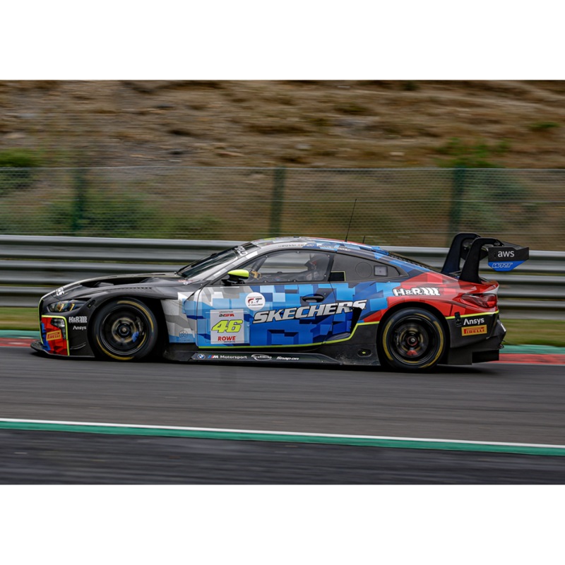 Spark Models BMW M4 GT3 EVO No.46 Team WRT – 24H Spa 2025 – R. Rast – K. Magnussen – V. Rossi 1/43 Scale Model