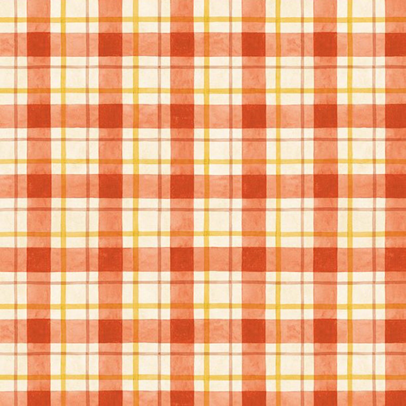 Sunflower Splendor Collection Plaid Cotton Fabric 83332 Red