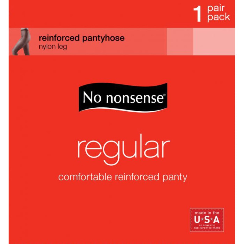 1 Pair Reinforced Toe Nylon Pantyhose NN6558 Black A