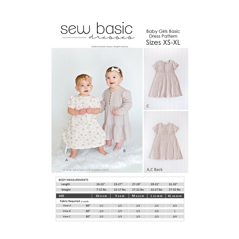Baby Girls’ Basic Dress Pattern