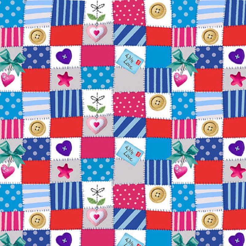 Big Hugs Collection Cotton Fabric 932 Patchwork