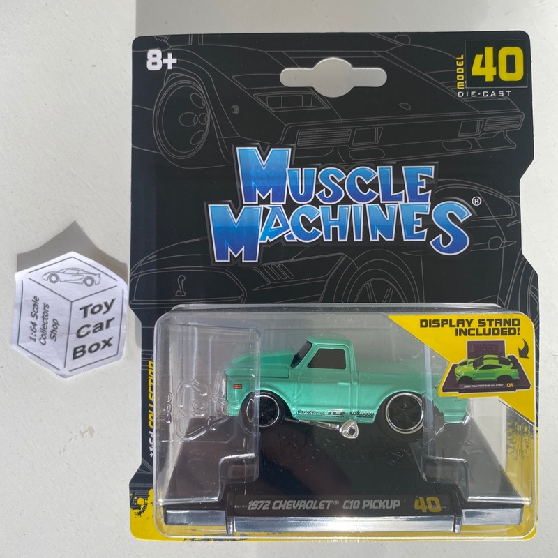 Muscle Machines – 1972 Chevy C10 Pickup (Green #40 – Approx 1:64) D40