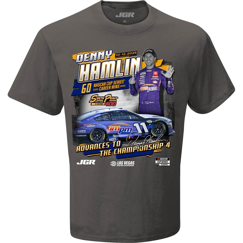 Denny Hamlin 2025 Las Vegas 60th Cup Race Win T-Shirt S