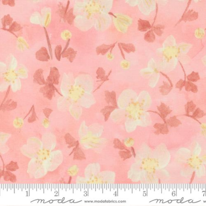 Sweet Cecily Collection Watercolor Florals Cotton Fabric 24641 Pink