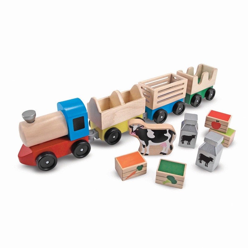 Wooden Farm Train Toy Set 4545