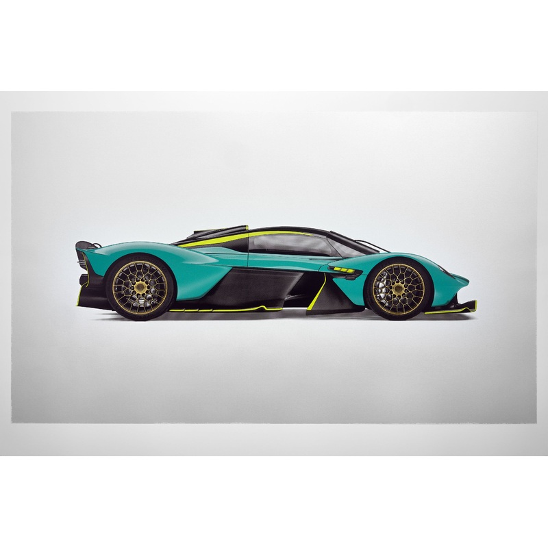 Aston Martin Valkyrie – Alan Thornton – Art Screen Print – Gold Edition