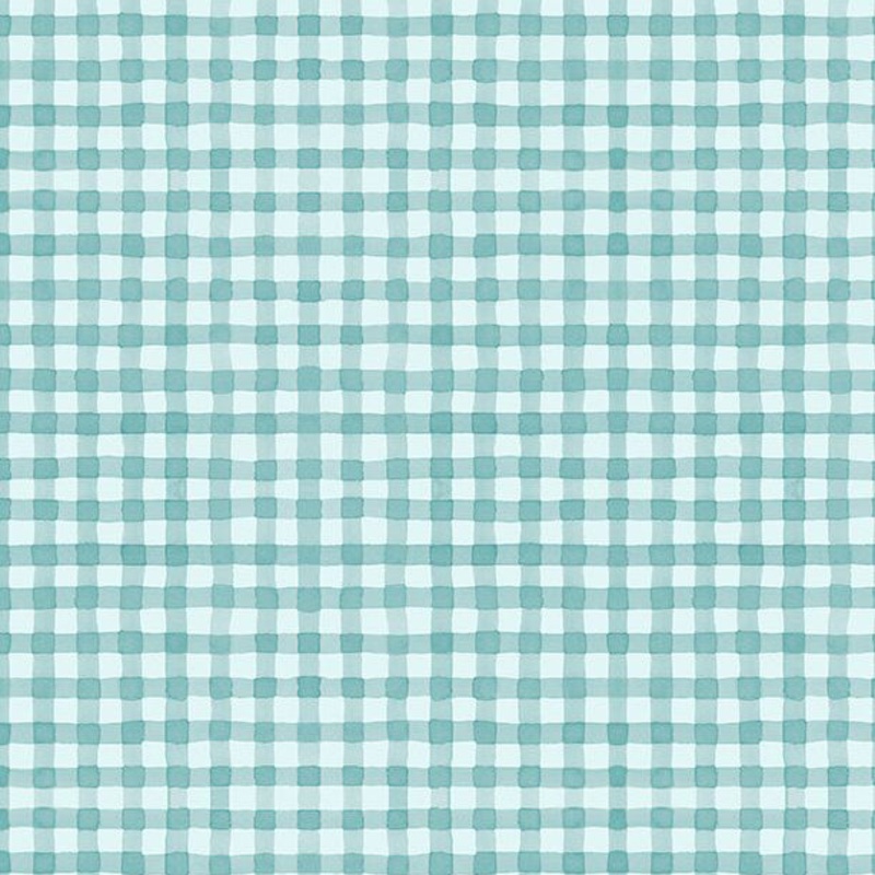 Sunflower Sweet Collection Gingham Cotton Fabric 17799 Light Teal