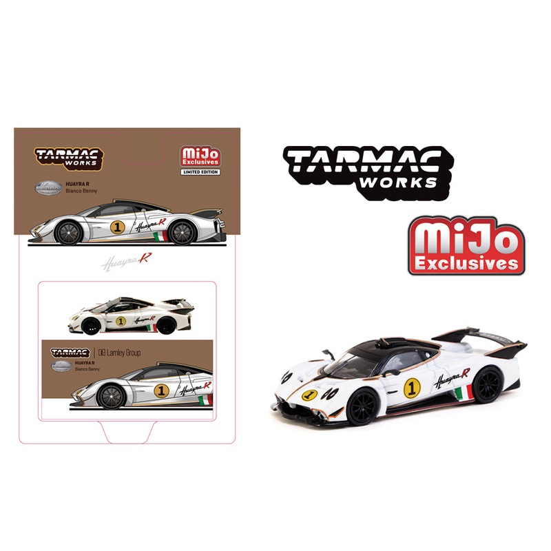 Tarmac Works 1:64 Pagani Huayra R  Bianco Benny  Global64  MiJo Exclusive