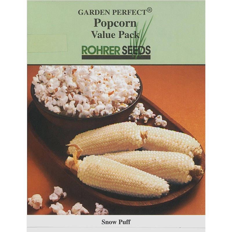 Snow Puff White Hybrid Popcorn 1/2-lb Seed 9924102