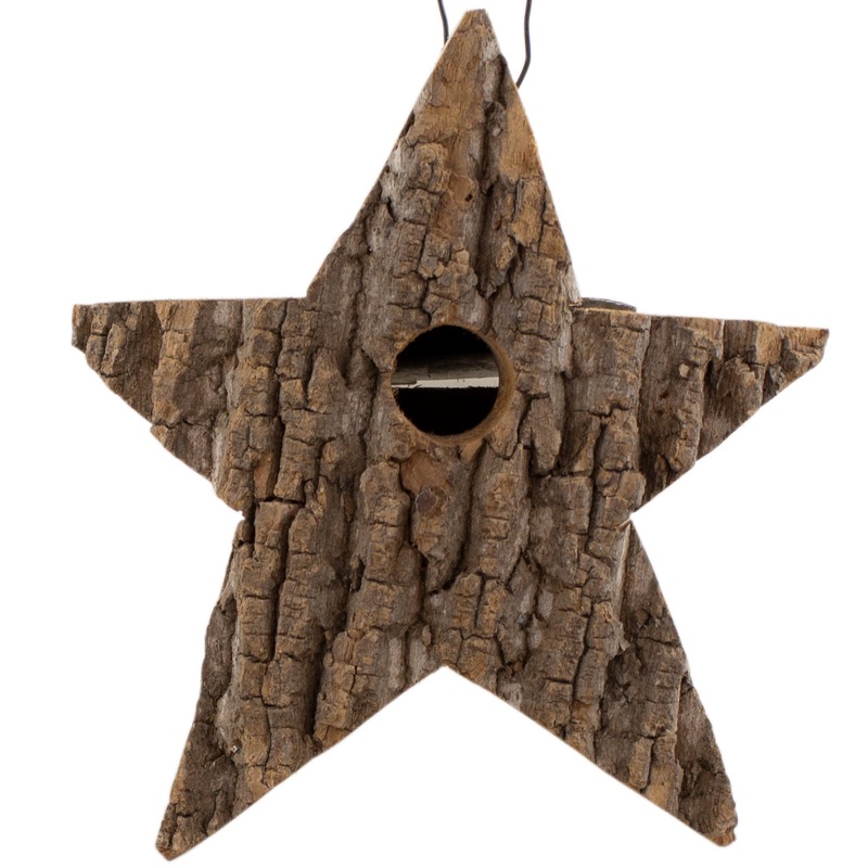 Barkwood Star Bird House Mini
