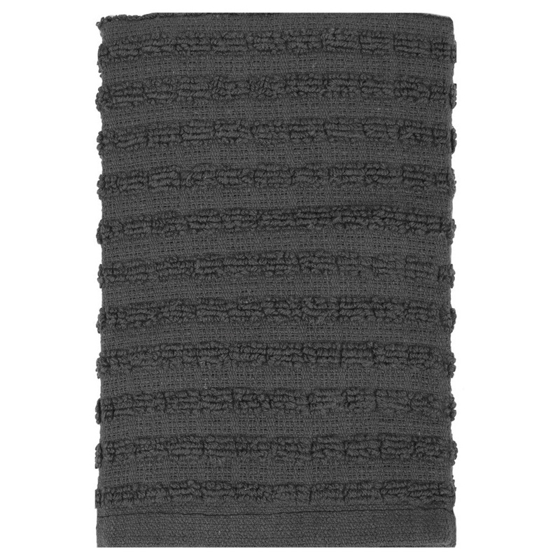 Coordinate Solid Terry Dishcloth Graphite