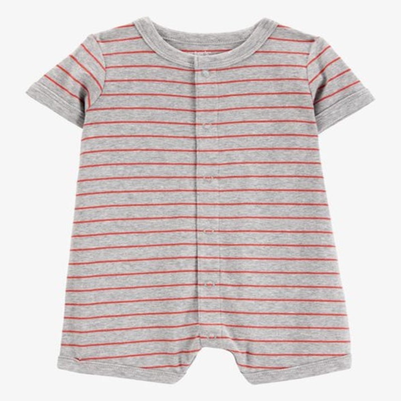 Baby Boy Crab Striped Cotton Blend Short-Sleeve Romper 1S474910-984 NB