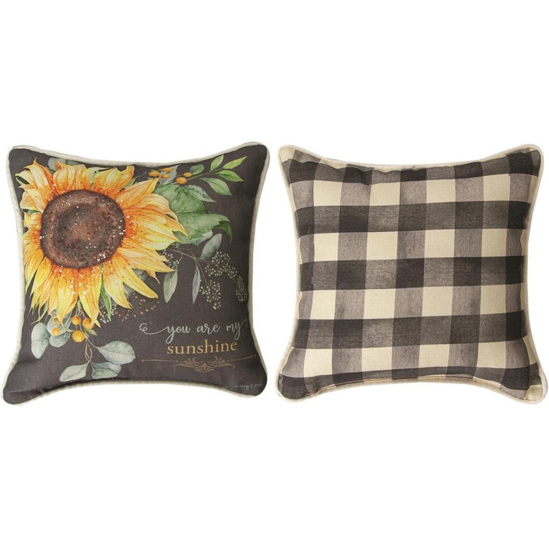 12 Inch Decorative Couch Pillows SD Sunflower Fields