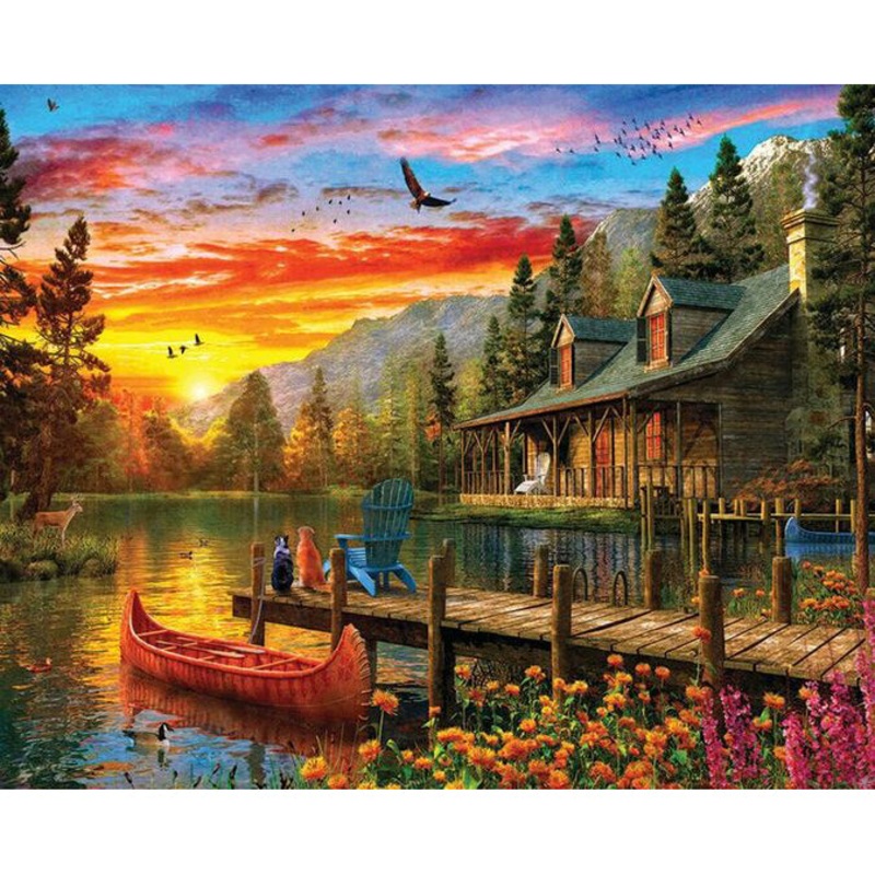 Cabin Evening Sunset Puzzle 33-10892 1000-piece