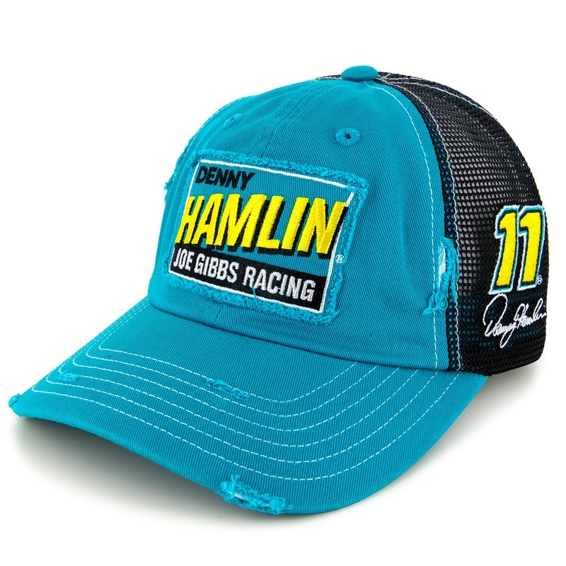 Denny Hamlin 2025 Vintage Patch Hat Green/Black Adult