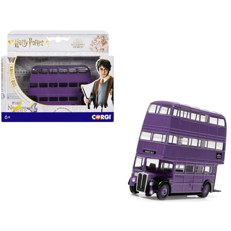 “Knight Bus” Triple Decker Bus Purple “Harry Potter” Movie Series Diecast Model by Corgi
