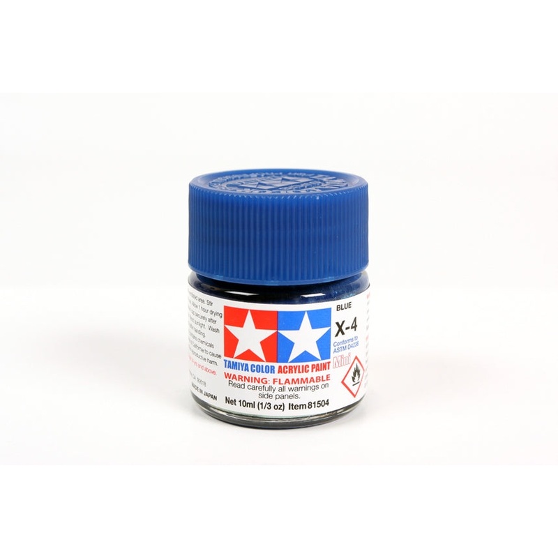 Tamiya Acrylic Mini X4, Blue 10ml Bottle