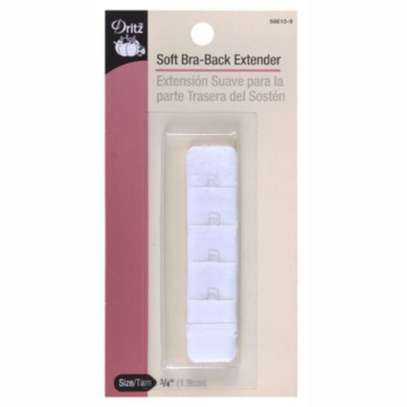 White Soft Bra Back Extender 3/4 Inch S-56610