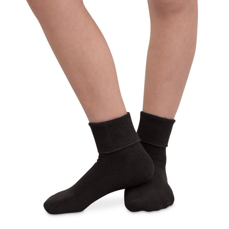 Youth Seamless Turn Cuff Socks 2200 Black